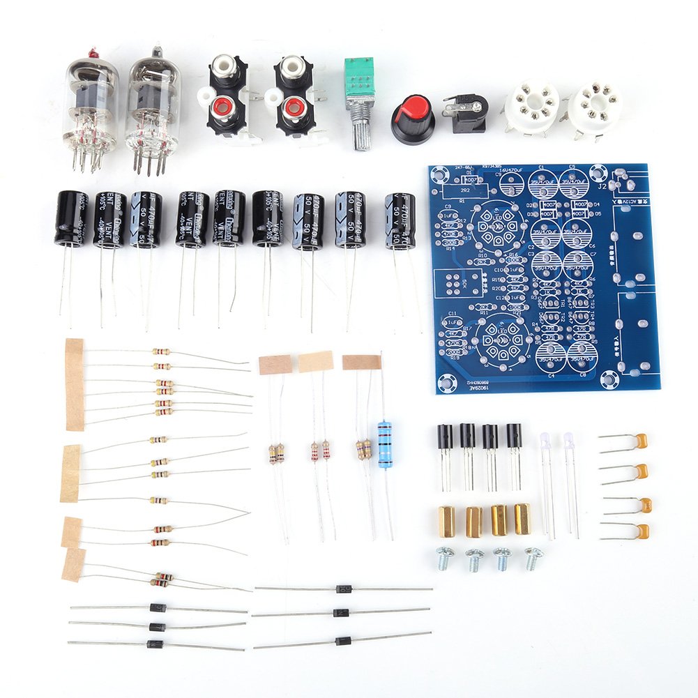 Electronic Amplifier, 6J1 Tube Valve Amplifier Tube Amplifier 6J1 Vacuum Electron Tube Valve Preamp Amplifier Board Amplifier Electronic Diy Kit 6J1 Tube Preamp