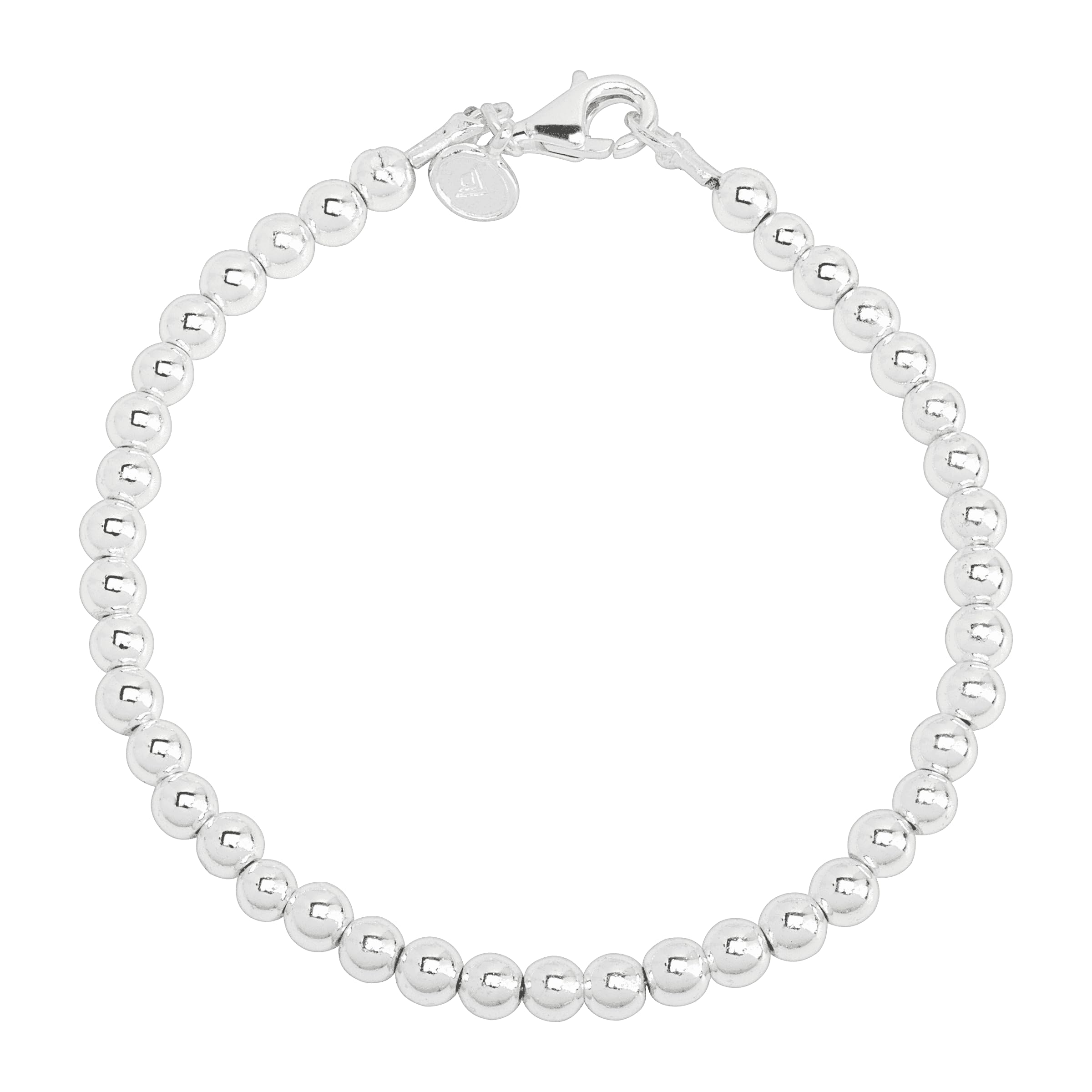 Silpada 'Falling Water' Natural Silver-Plated Hematite Beaded Bracelet in Sterling Silver, 7.5"