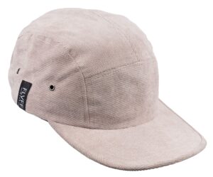 flvff 5 panel hat for men women flat brim baseball cap urban street camper hats (f1) (beige corduroy)