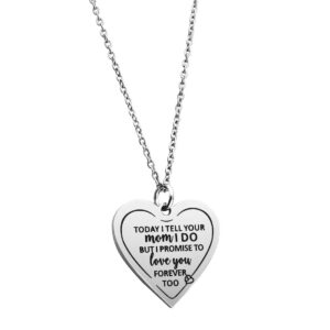 JINGMARUO Stepson Gift Stepdaughter Gift Today I Tell Your Dad/Mom I Do But I Promise to Love You Forever Too Necklace Gift from Stepmom Stepdad (StepDaughter)