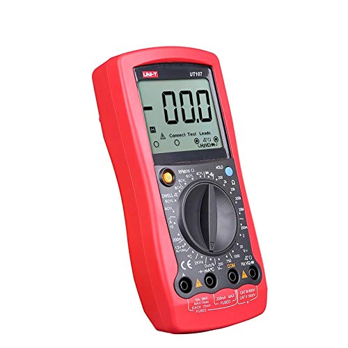 UNI-T UT107 Handheld Automotive Multimeter, DC AC Voltage, DC Current, Resistance, Frequency, Temperature