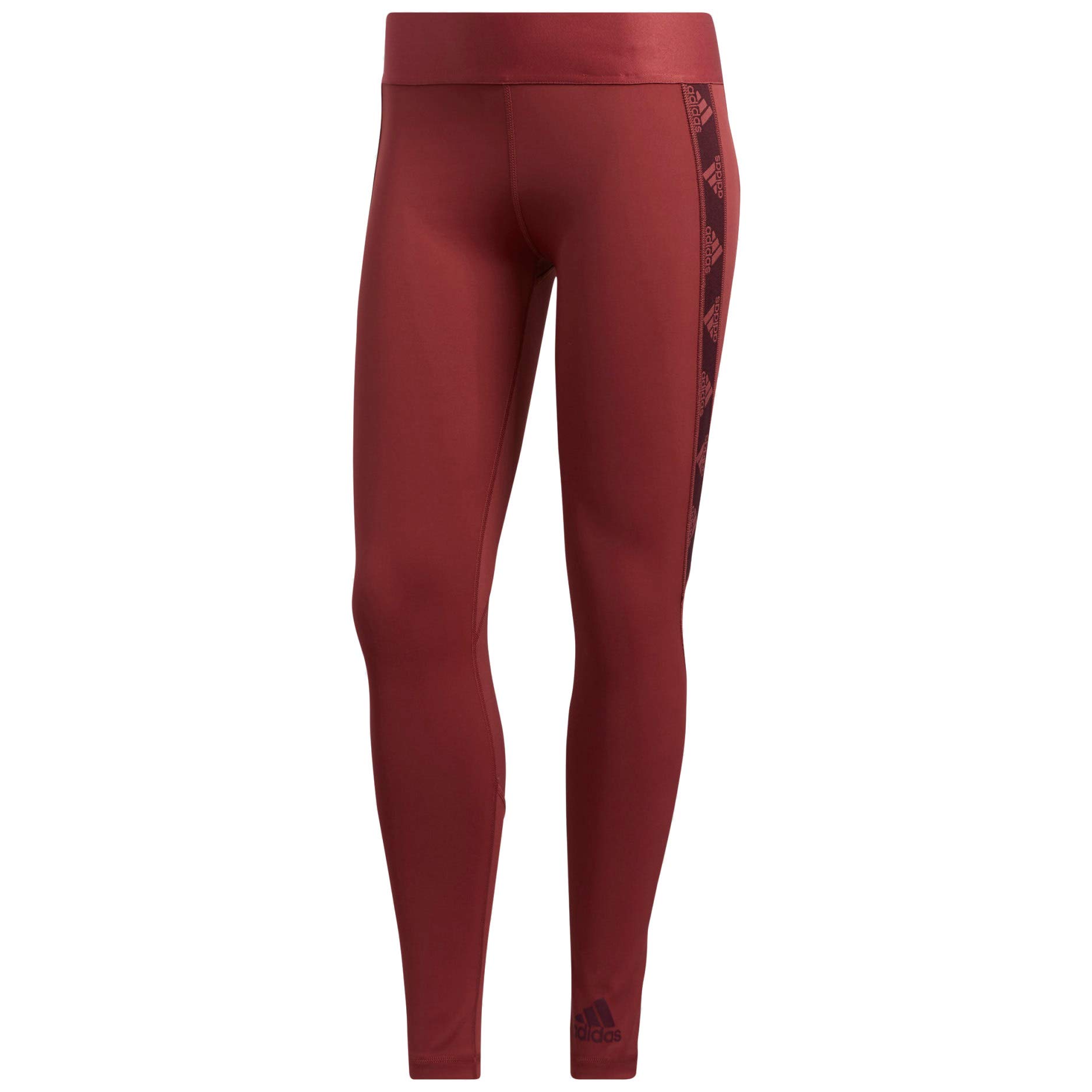 adidas womens Alphaskin Badge of Sport Tights Legacy Red/Maroon X-Small