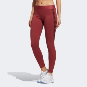 adidas womens Alphaskin Badge of Sport Tights Legacy Red/Maroon X-Small