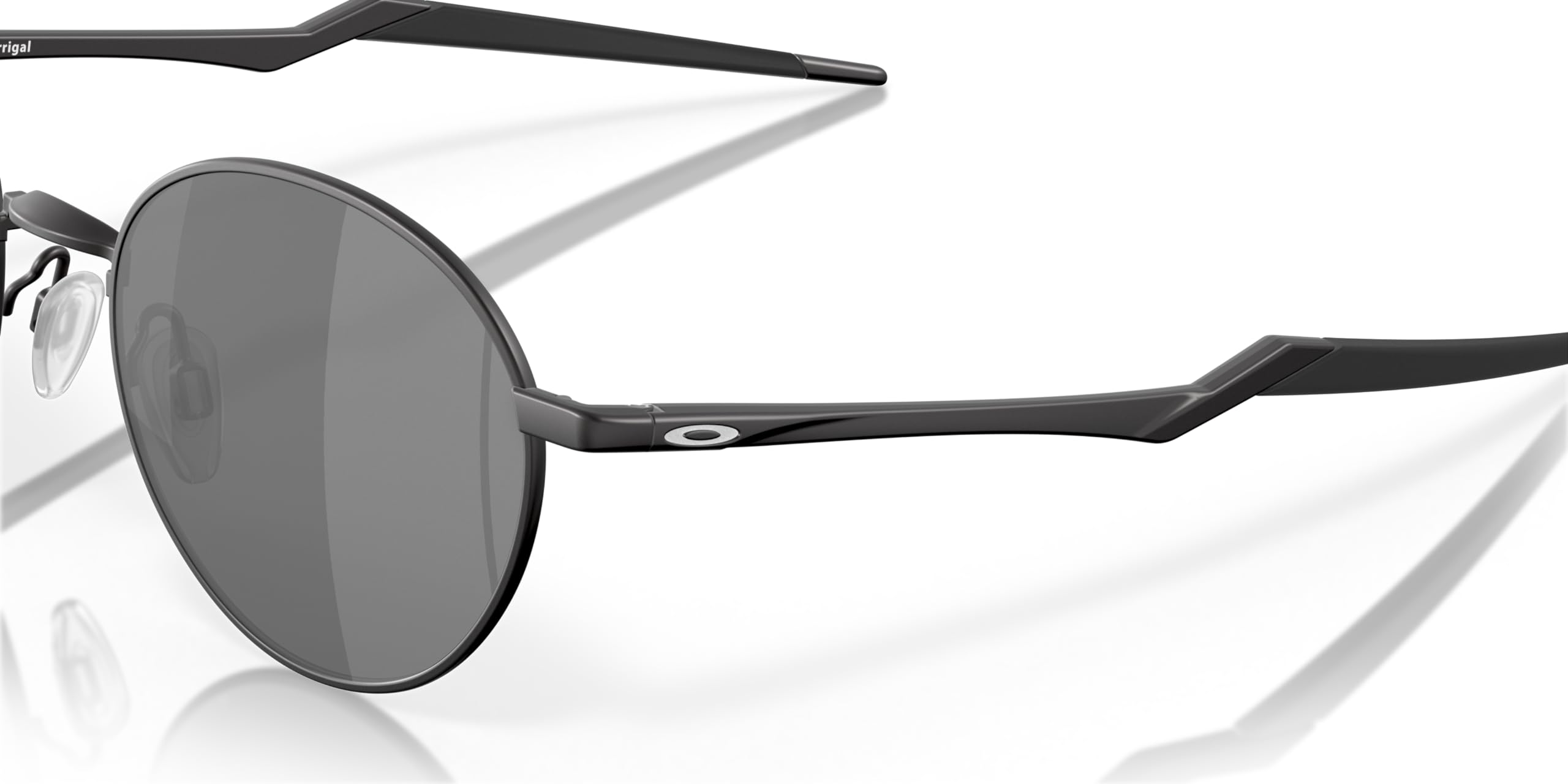 Oakley Men's OO4146 Terrigal Round Sunglasses, Satin Black/Prizm Black Polarized, 51 mm