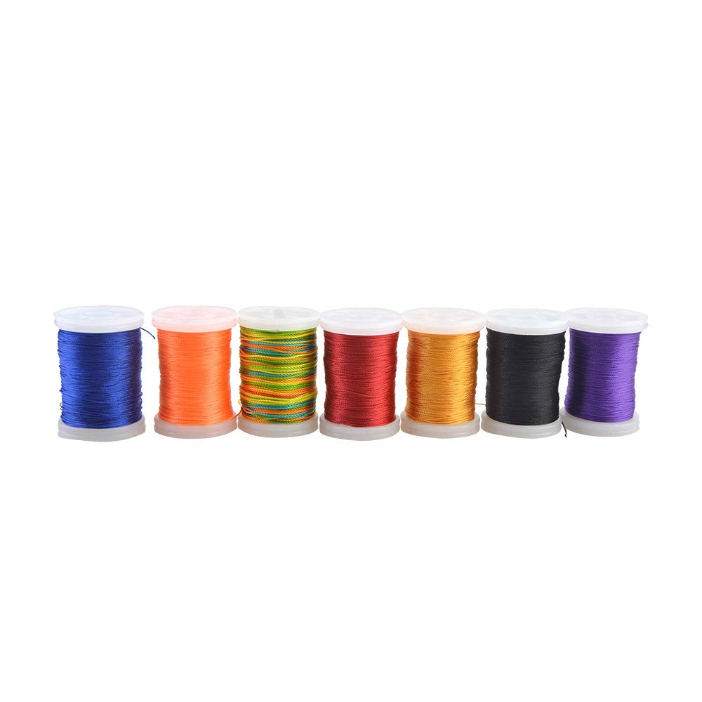 AMEYXGS Archery Bow String Serving Thread Nylon Bowstring Serving Material Bowstring Protector for Protect and Repair for Various Bowstring（Pack of 2） (Colorful)