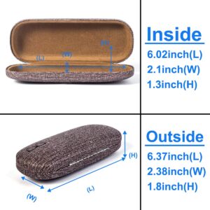 RayLove Hard Shell Eyeglasses Case, 3 Pack Unisex Protective Case for Glasses