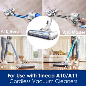 Tineco Full-Size LED Soft Roller Power Brush for A10/A11 Series Cordless Vacuum, Ideal for Indoor Hard Floor & Hard Surface Use