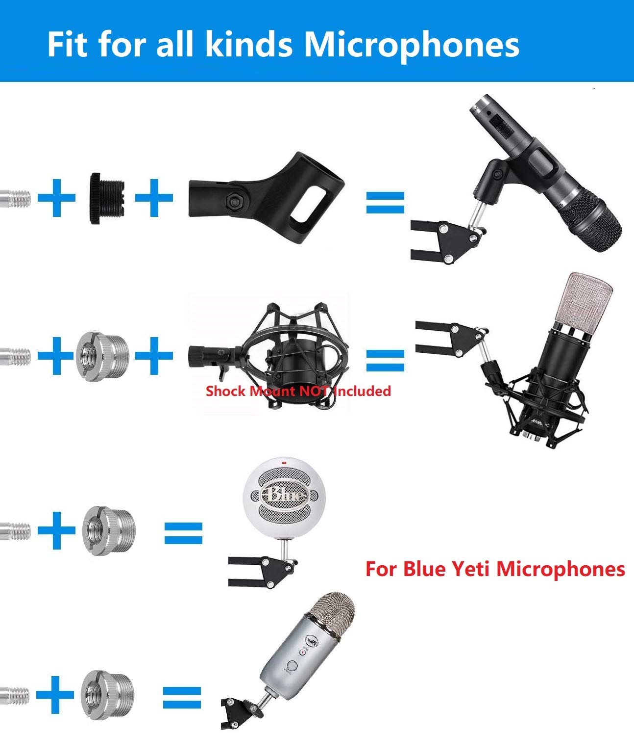 Podium Desk Mic Stand for Podcast, Meetings, Lectures,TV,Radio,Blue Yeti Snowball Microphone