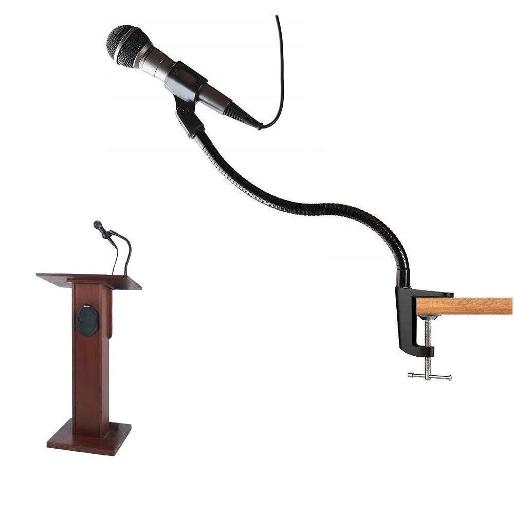 Podium Desk Mic Stand for Podcast, Meetings, Lectures,TV,Radio,Blue Yeti Snowball Microphone