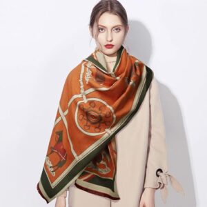 EXTREE Scarfs for Women Pashmina Silky Shawl Wrap for Evening Dressing Blanket Open Front Poncho Cape