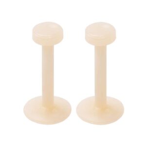 Pair of 16GA Flesh Tone Flexible Bioflex Removable Push Top Piercing Retainers, Metal & Allergy Free for Lips, Ears, Nose, Labret, Monroe (Light - 10mm (3/8"))