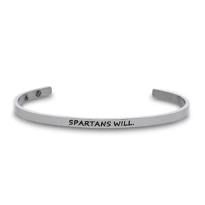 MSU Bangle- Spartans Will.- Adjustable | Michigan State University Bracelet | Michigan Jewelry