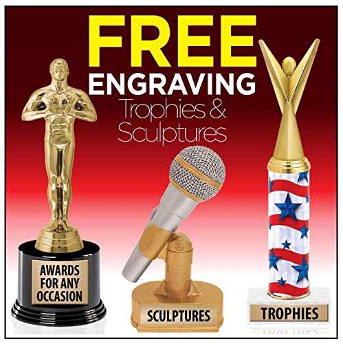 Crown Awards Guitar Trophy, 5.75" Glory Resin Music Guitar Trophies with Free Custom Engraving