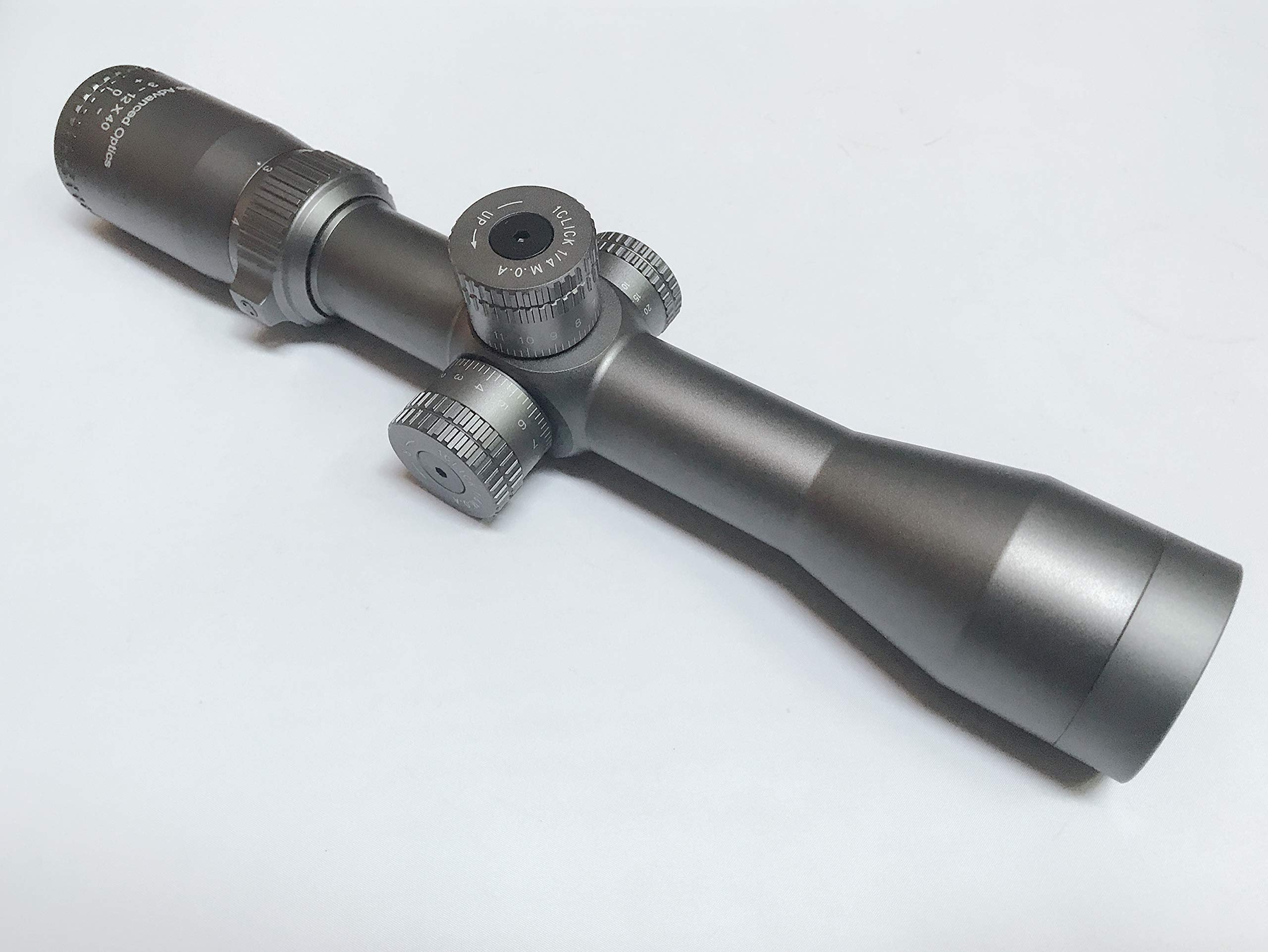 Grey Diamond Titanium 3-12x40 Rifle Scope with 30mm Tube and mounting Rings