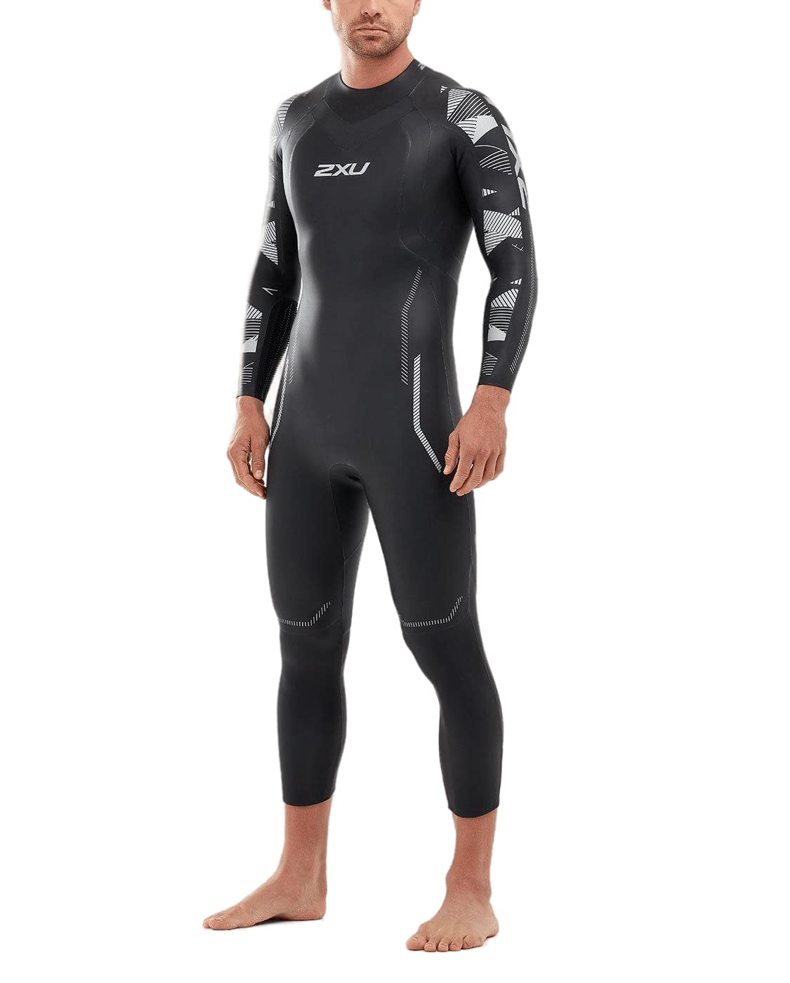 Men’s Propel:2 Wetsuit – Triathlon Full Body Wetsuit with Back Zipper Closure, Black Textural-Geo, XL – Men’s Full Wetsuit for Freediving, Swimming