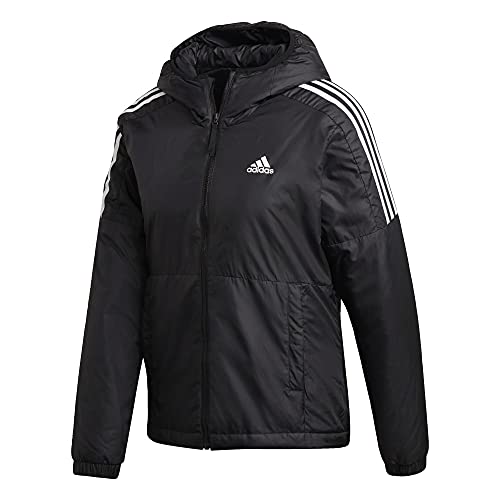 adidas Female Essentials Insulated Hooded Jacket, Black,XL