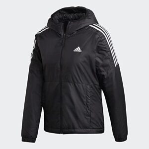 adidas Female Essentials Insulated Hooded Jacket, Black,XL