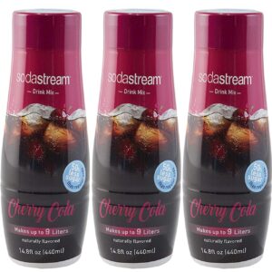 sodastream cherry cola, 440ml 3 pack, 14.8 fl oz