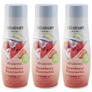 sodastream zero strawberry watermelon drink mix, 14.8 fl oz (pack of 3)