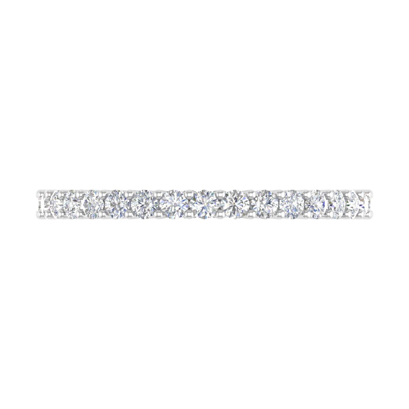 1 Carat Diamond Eternity Wedding Band in 14K White Gold (Ring Size 7.5)