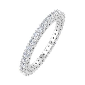 0.90 carat diamond eternity wedding band in 14k white gold (ring size 5)