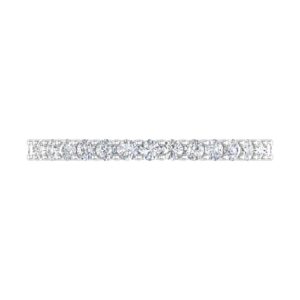 0.90 Carat Diamond Eternity Wedding Band in 14K White Gold (Ring Size 5)