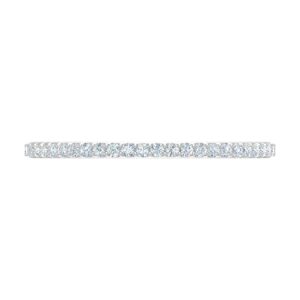 0.28 Carat Diamond Eternity Wedding Band in 10K White Gold (Ring Size 4)