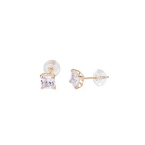 amazon essentials 14k gold 1cttw zirconia square stud earrings (previously amazon collection)