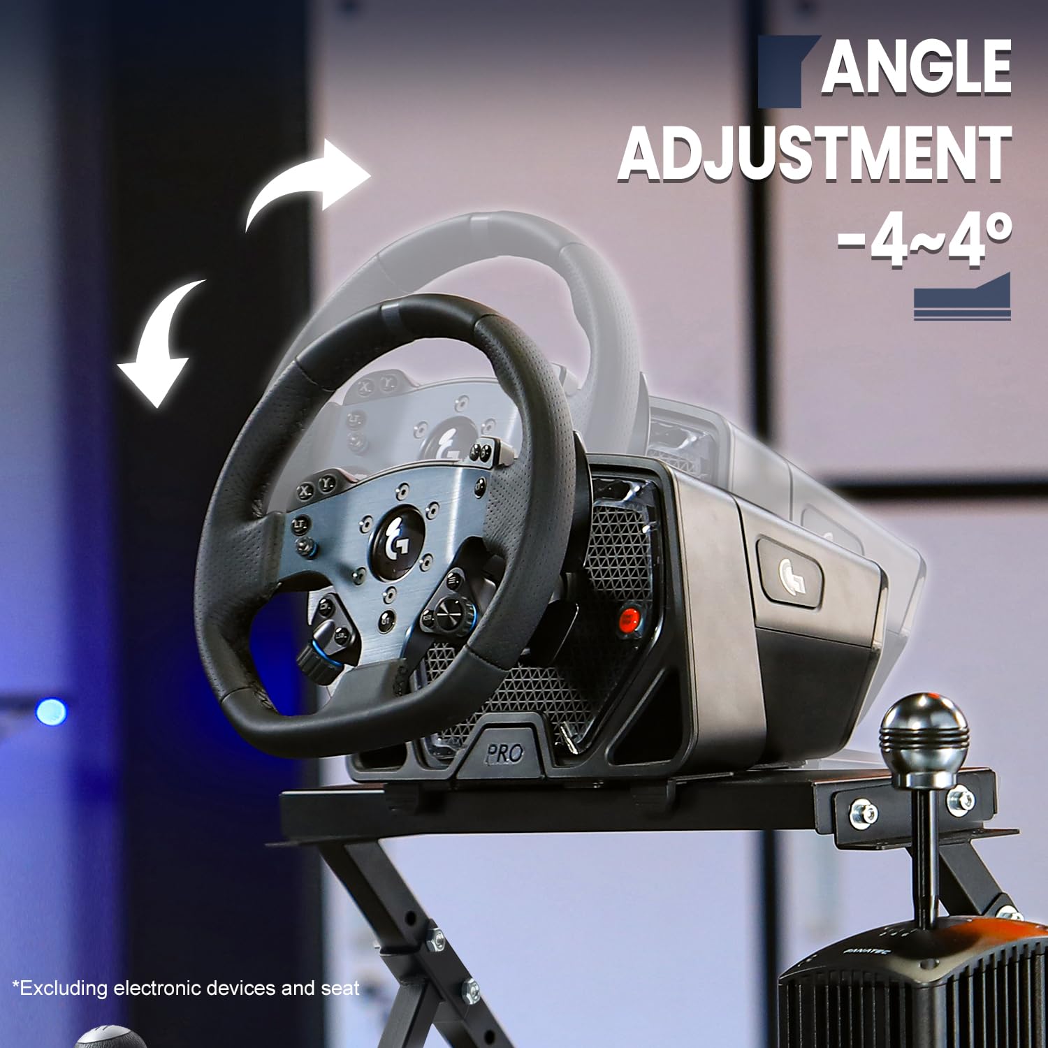 Marada G920 Racing Steering Wheel Stand Adjustable Driving Simulator Cockpit Fit for Thrustmaster T300RS,T500RS,Logitech G929, 923 Wheel & Pedals & Handbrake Purchase Separately