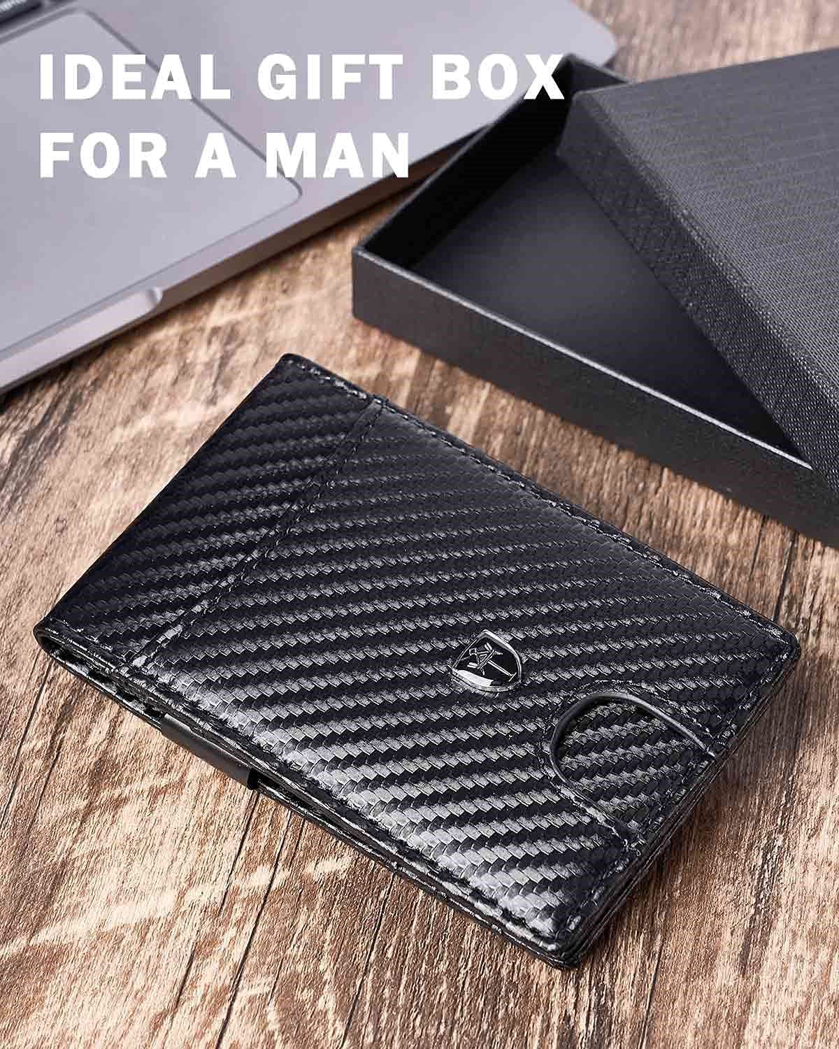 Tipmile Mens Wallet Slim Minimalist Leather Card Holder Wallets RFID Blocking Bifold Front Pocket for Men as Ideal Gifts Box