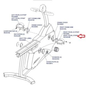 Life Fitness Right Pedal Strap REX2KHM Works Recumbent Upright R3 C3 Bike