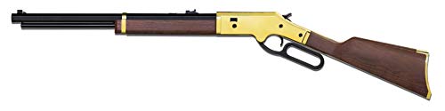 Barra Airguns 1866 Cowboy Series Lever Action Air Rifle - Multi Pump Powered - Shoots .177 Caliber Pellets and BBS, 800 FPS - Pellet Guns for Adults and Kids - Gold Air Rifle