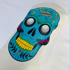 Sugar Skull Golfer Sunfish Leather Driver Golf Club Headcover