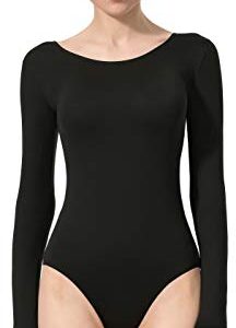 MOLLDAN Women Basic Dance Leotard Long Sleeve Adult Team Short Sleeve Ballet Leotard Tank Top Sleeveless Dancewear(4028-S-06)