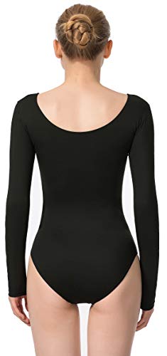 MOLLDAN Women Basic Dance Leotard Long Sleeve Adult Team Short Sleeve Ballet Leotard Tank Top Sleeveless Dancewear(4028-S-06)