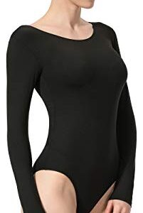 MOLLDAN Women Basic Dance Leotard Long Sleeve Adult Team Short Sleeve Ballet Leotard Tank Top Sleeveless Dancewear(4028-S-06)