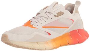 reebok women's zig kinetica horizon cross trainer, alabaster/utility beige/carotene, 8