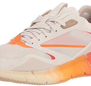 Reebok Women's Zig Kinetica Horizon Cross Trainer, Alabaster/Utility Beige/Carotene, 8