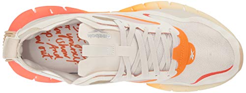 Reebok Women's Zig Kinetica Horizon Cross Trainer, Alabaster/Utility Beige/Carotene, 8