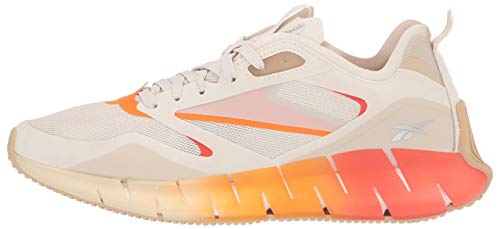 Reebok Women's Zig Kinetica Horizon Cross Trainer, Alabaster/Utility Beige/Carotene, 8