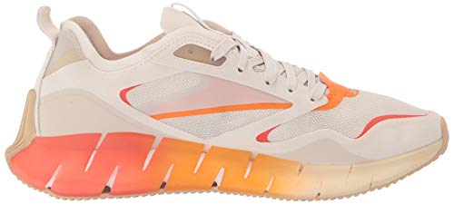 Reebok Women's Zig Kinetica Horizon Cross Trainer, Alabaster/Utility Beige/Carotene, 8