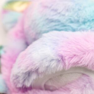 Ztl Foldable Unicorn Earmuffs for Girls Kids Women Soft Plush Winter Ear Warmers