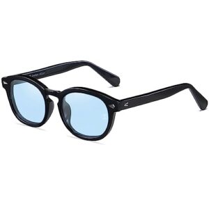 sheen kelly vintage johnny depp round sunglasses tint lens nerd colorful eyewear see through film glasses (3)