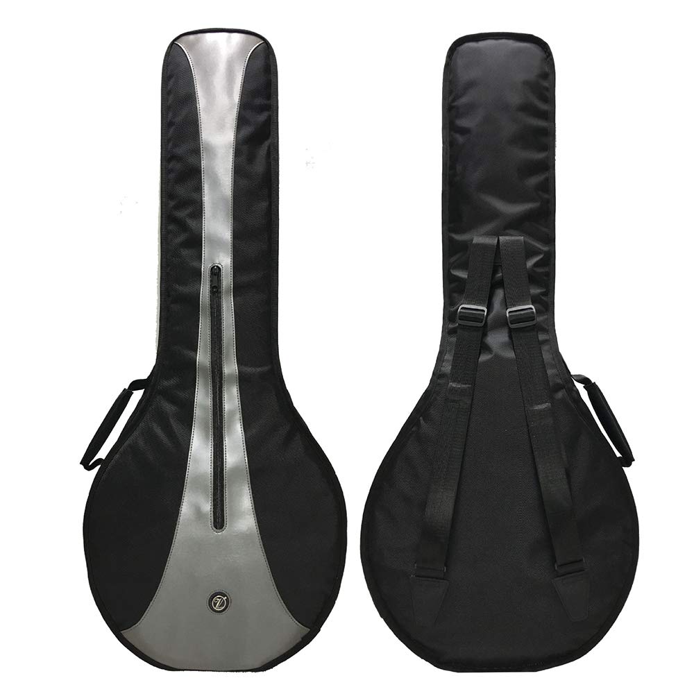 MoonEmbassy Banjo Gig Bag 600D Water-resistant Oxford Cloth Backpack Strap with 12mm Cotton Padded Banjo Case