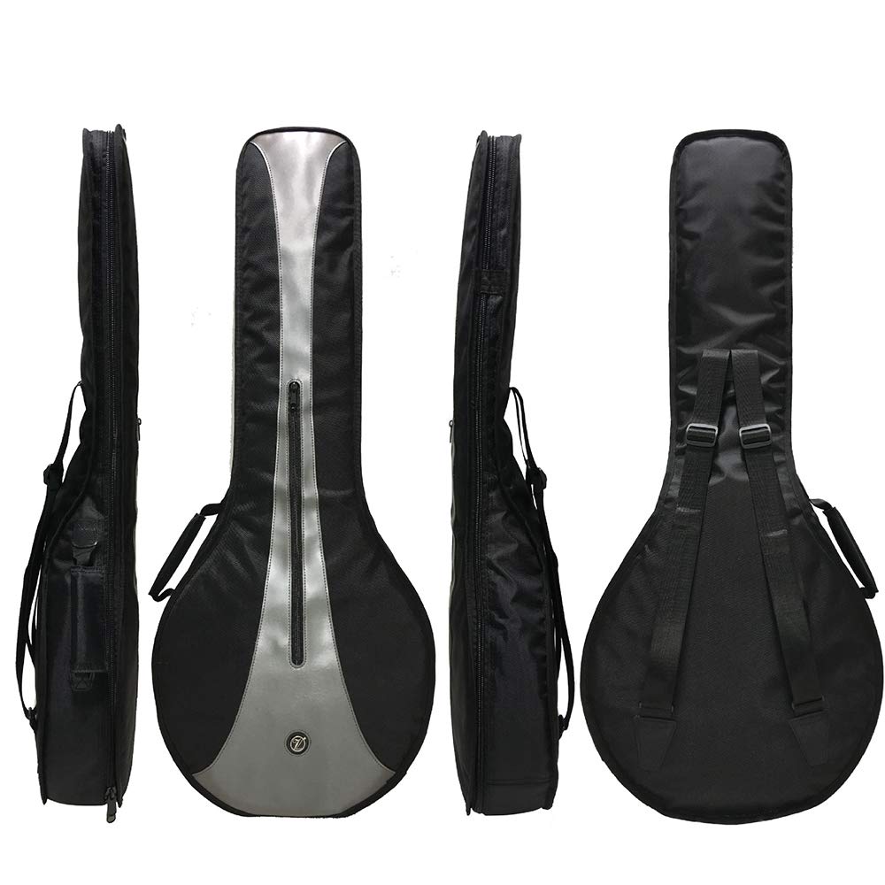 MoonEmbassy Banjo Gig Bag 600D Water-resistant Oxford Cloth Backpack Strap with 12mm Cotton Padded Banjo Case