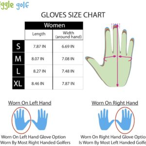 Giggle Golf Women's Golf Glove (Medium, Worn On Left Hand, Cat)