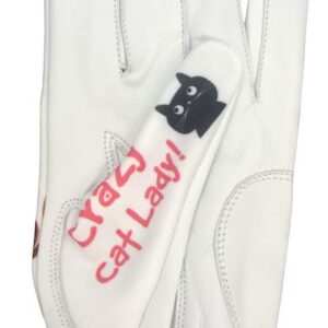 Giggle Golf Women's Golf Glove (Medium, Worn On Left Hand, Cat)