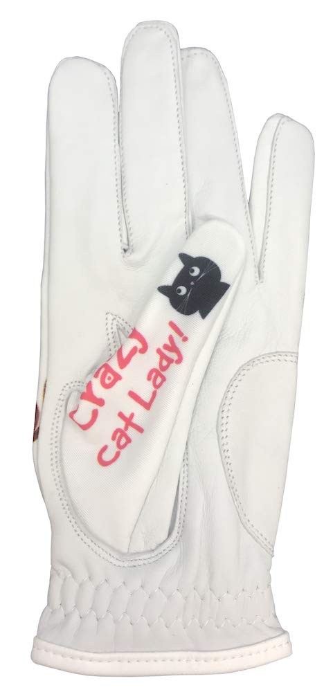 Giggle Golf Women's Golf Glove (Medium, Worn On Left Hand, Cat)