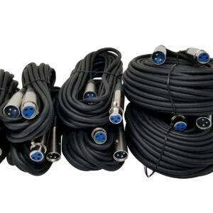 Your Cable Store XLR Mic Cable Kit Two 10 Foot, Two 15 Foot, Two 25 Foot and Two 50 Foot XLR Patch Cables