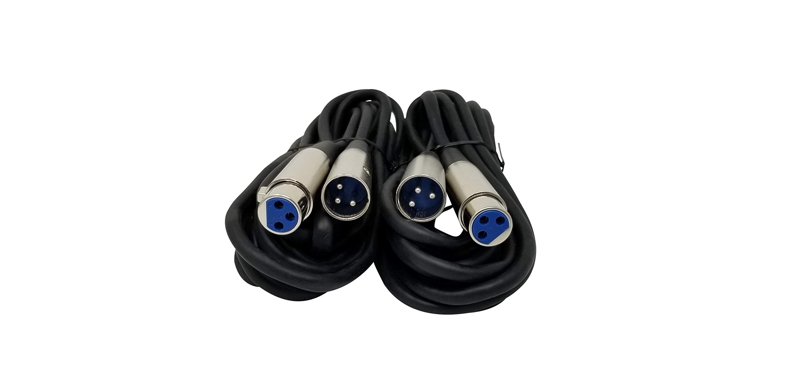 Your Cable Store XLR Mic Cable Kit Two 10 Foot, Two 15 Foot, Two 25 Foot and Two 50 Foot XLR Patch Cables